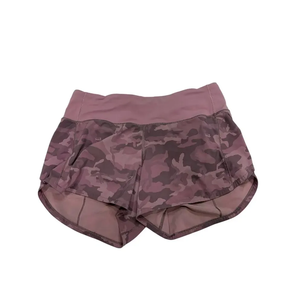 Lululemon Speed Up Short 4” Inseam Womens 6 Purple Camo - Picture 1 of 6